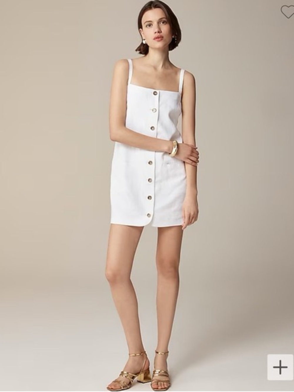 J Crew White Linen Claudia Dress